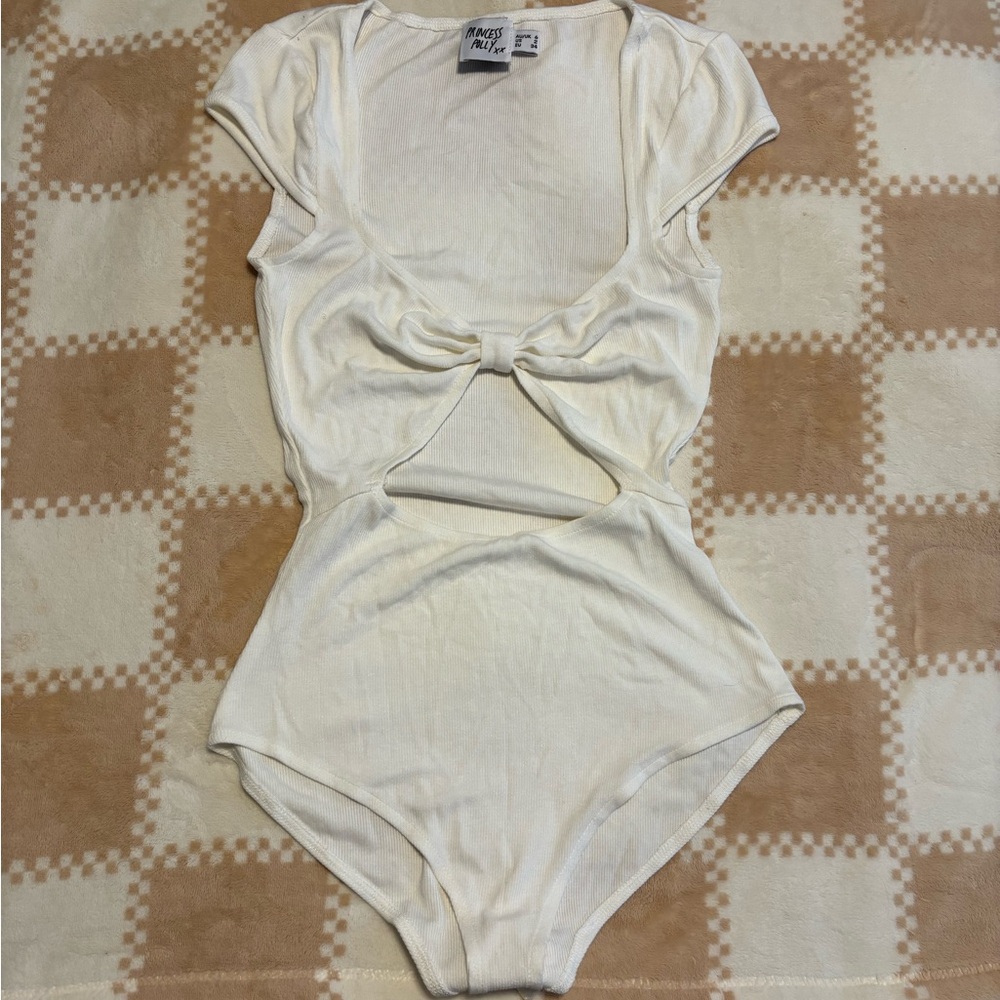 Princess Polly Ivory Cut-Out Bodysuit